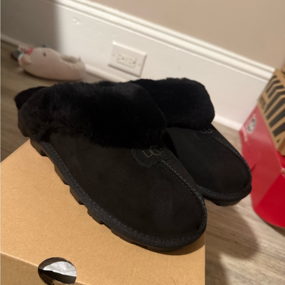 UGG Women's Coquette Black Slippers